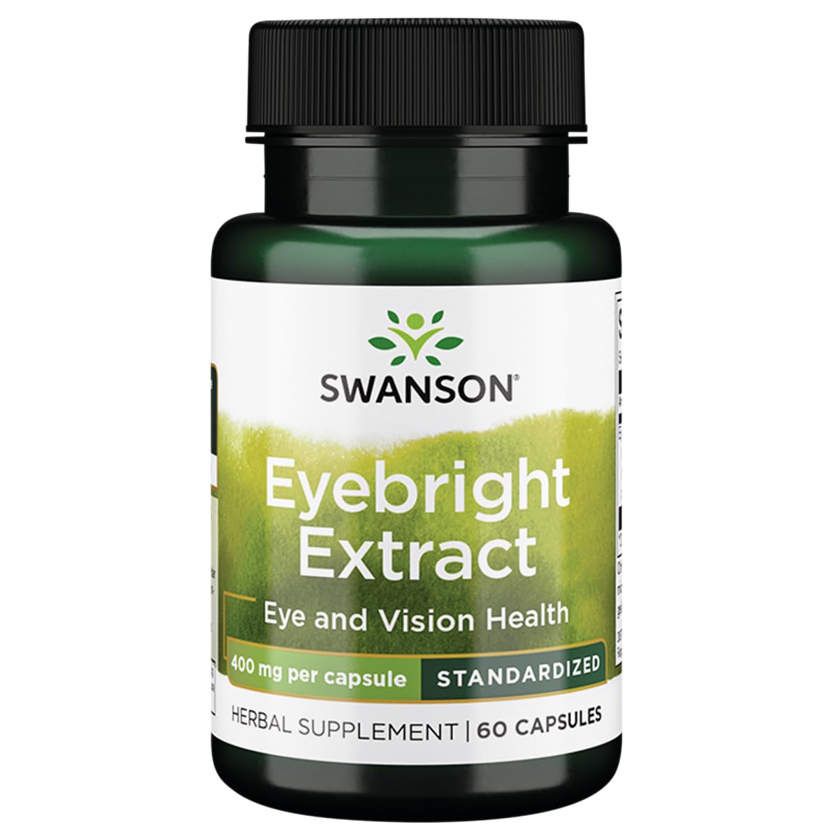 Swanson Extract de Euphrasie 400 mg, 60 capsules - vue de l'avant