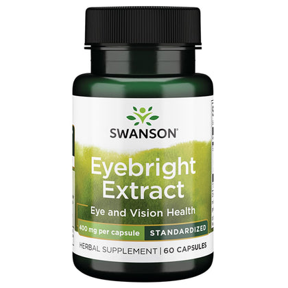 Swanson Extract de Euphrasie 400 mg, 60 capsules - vue de l'avant