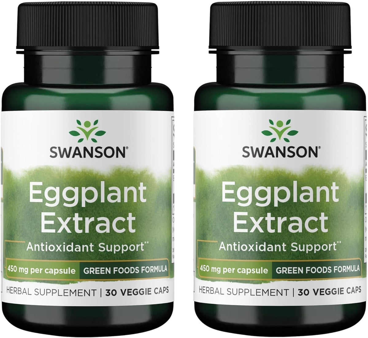Swanson Extrait d'Aubergine 20:1 450 mg 30 Capsules Végétales vue de face
