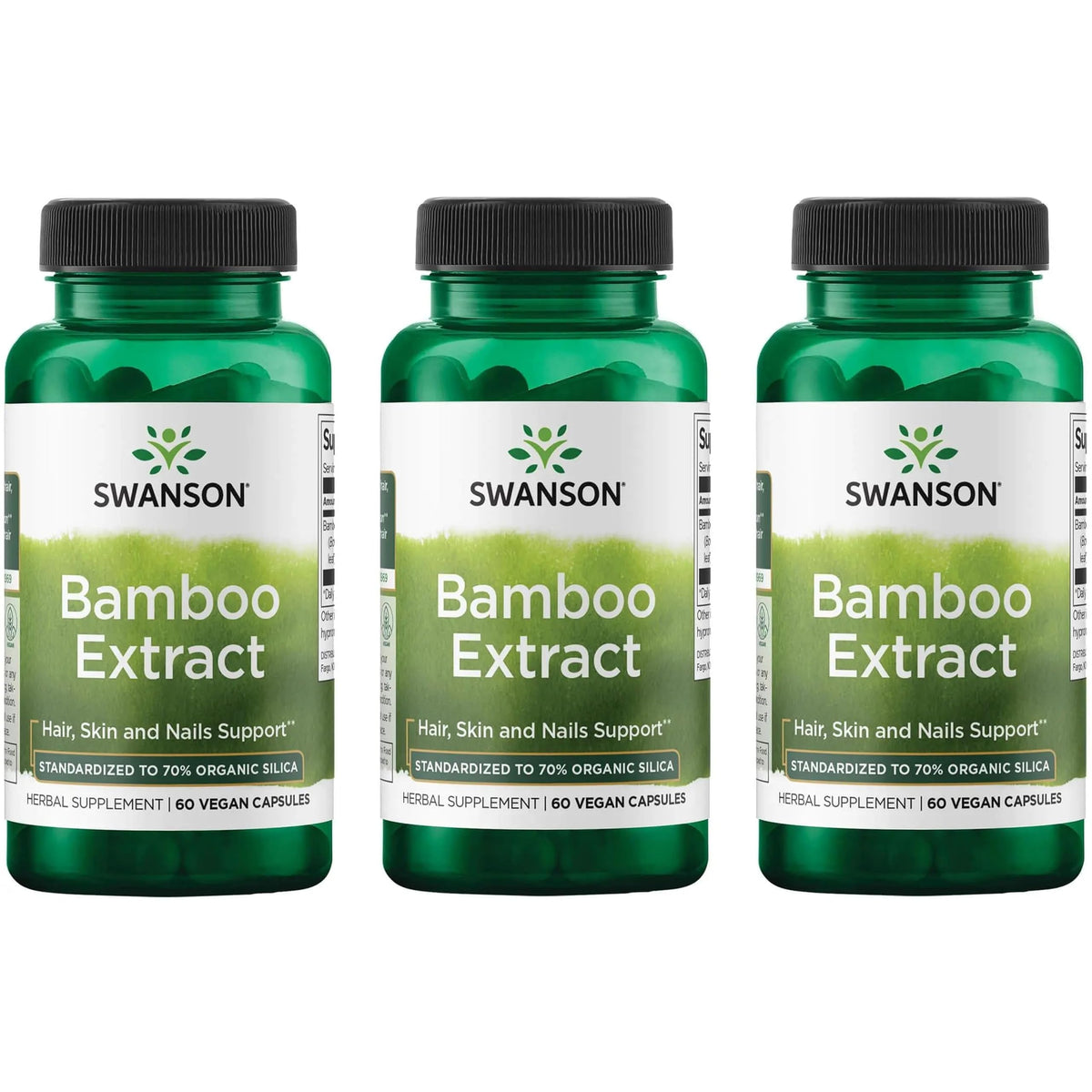 Swanson Extrait de Bambou 300mg capsules végétales en boîte