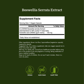 Swanson Extrait de Boswellia Serrata 125 mg, prise de capsules