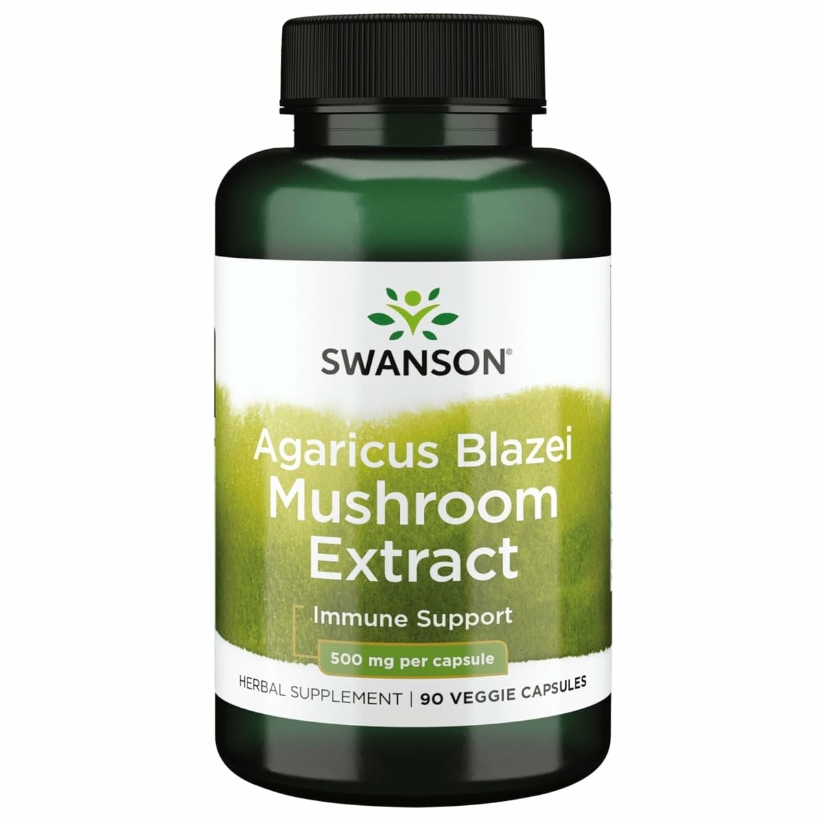 Swanson Extrait de Champignon Agaricus Blazei 500 mg 90 Capsules vue de face