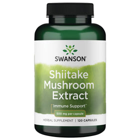 Swanson Extrait de Champignon Shiitake 500 mg 120 Capsules - vue avant