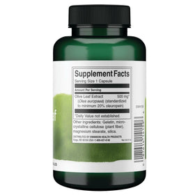 Swanson Extrait de Feuille d'Olivier 500 mg 120 Caps - vue arrière