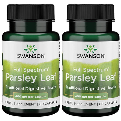 Swanson Extrait de Feuille de Persil 60 Capsules, vue de face
