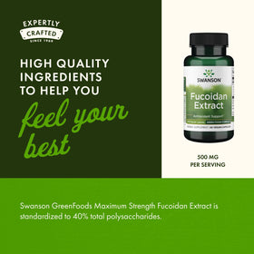 Swanson Extrait de Fucoïdane 500 mg - étiquette du produit
