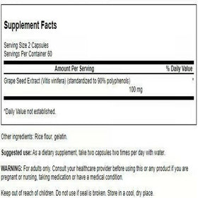 Swanson Extrait de Graines de Raisin 120 gélules emballage