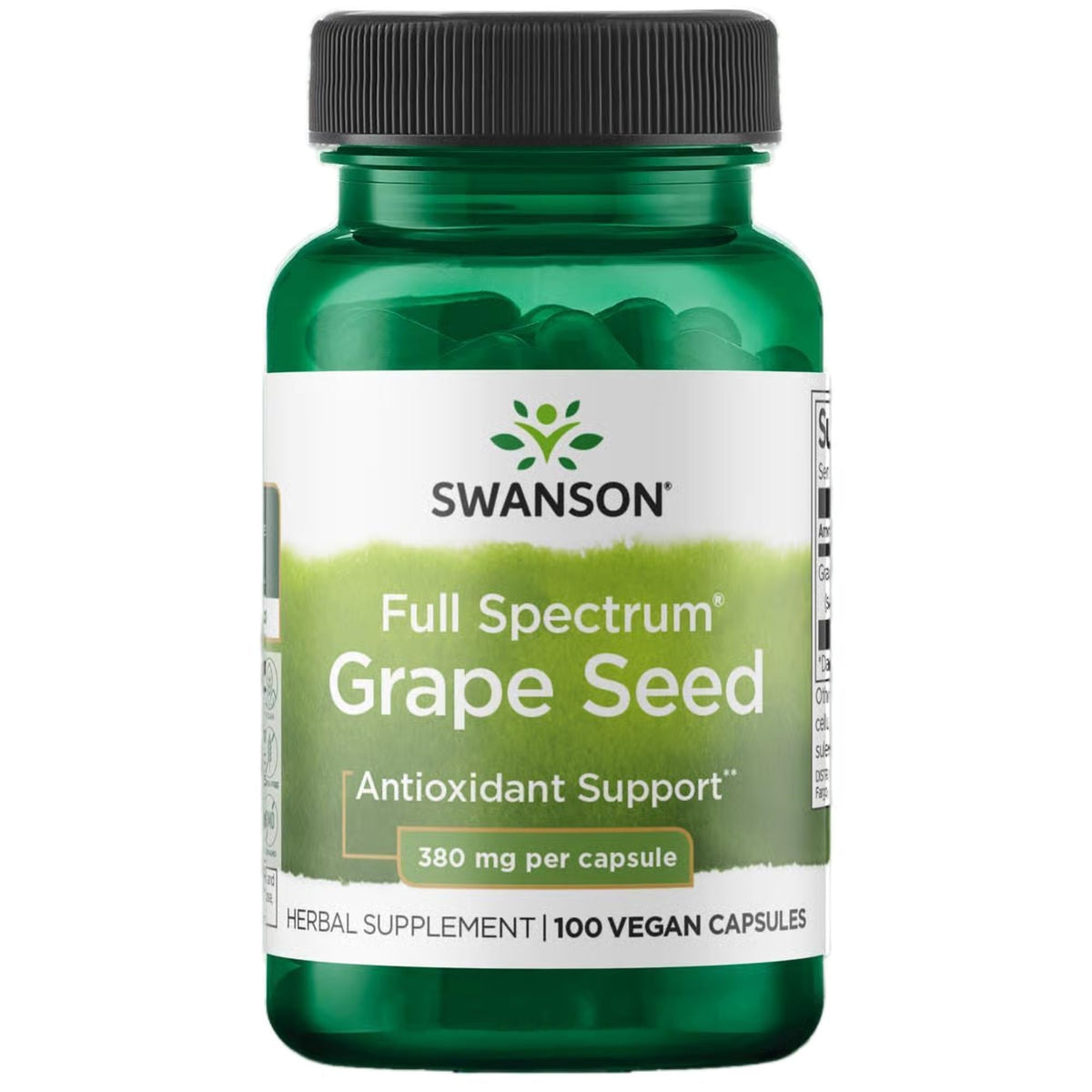 Swanson Extrait de Pépin de Raisin 380 mg boîte frontale