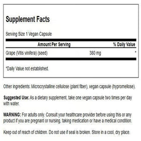 Swanson Extrait de Pépin de Raisin 380 mg capsules sur une surface