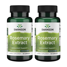 Swanson Extrait de Romarin 500 mg, 60 gélules en emballage avant