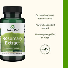 Swanson Extrait de Romarin 500 mg, côté de l'emballage