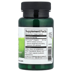 Swanson Extrait de Safran 30 mg gélules végétales vue arrière