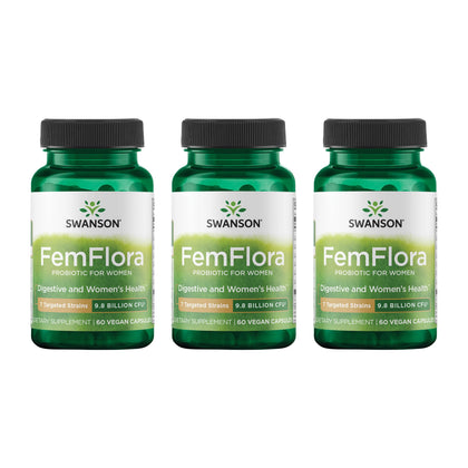 Swanson FemFlora Probiotique 60 Capsules vue de face