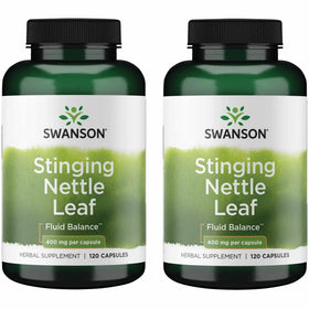 Swanson Feuille d'Ortie 120 Capsules vue de face avec étiquette