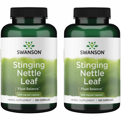Swanson Feuille d'Ortie 120 Capsules vue de face avec étiquette