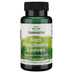 Swanson Feuilles de Framboisier 380 mg 100 Capsules - vue de face