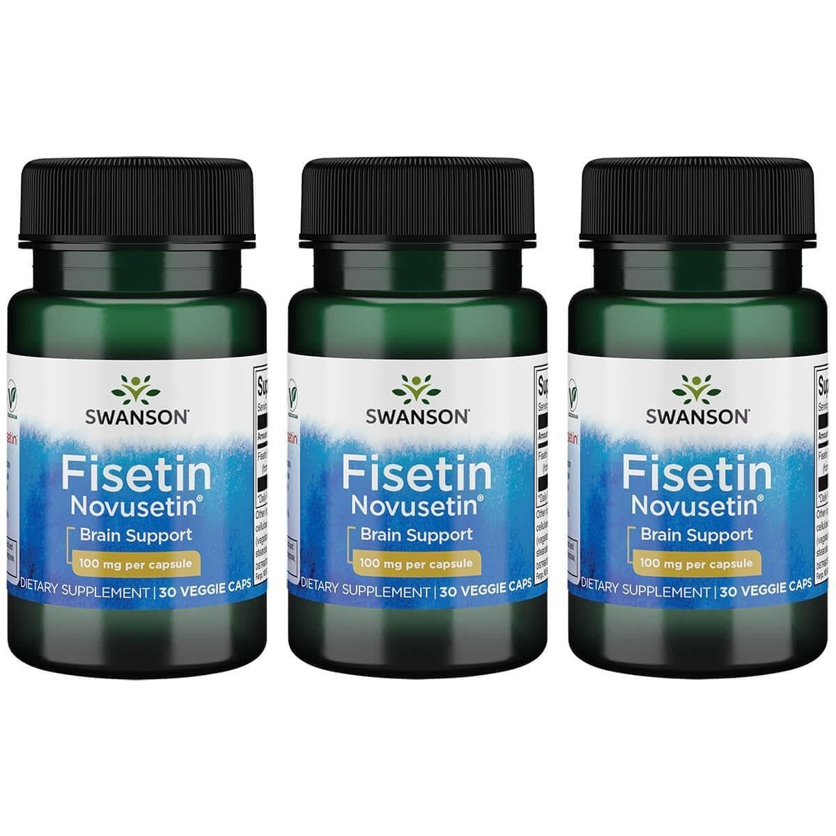 Swanson Fisetin Flavonoid 100 mg gélules végétales face avant