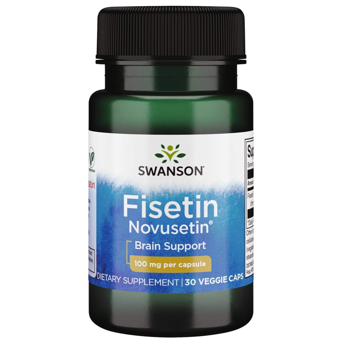 Swanson Fisetin Flavonoïde 100 mg gélules végétales avant