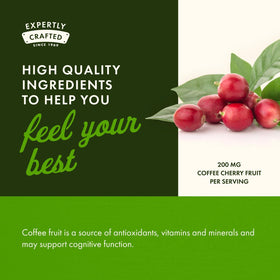 Swanson Full Spectrum Coffee Cherry 200 mg 60 capsules on a white background