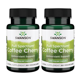 Swanson Full Spectrum Coffee Cherry 200 mg 60 Veggie Capsules front view