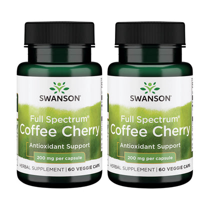 Swanson Full Spectrum Coffee Cherry 200 mg 60 Veggie Capsules front view