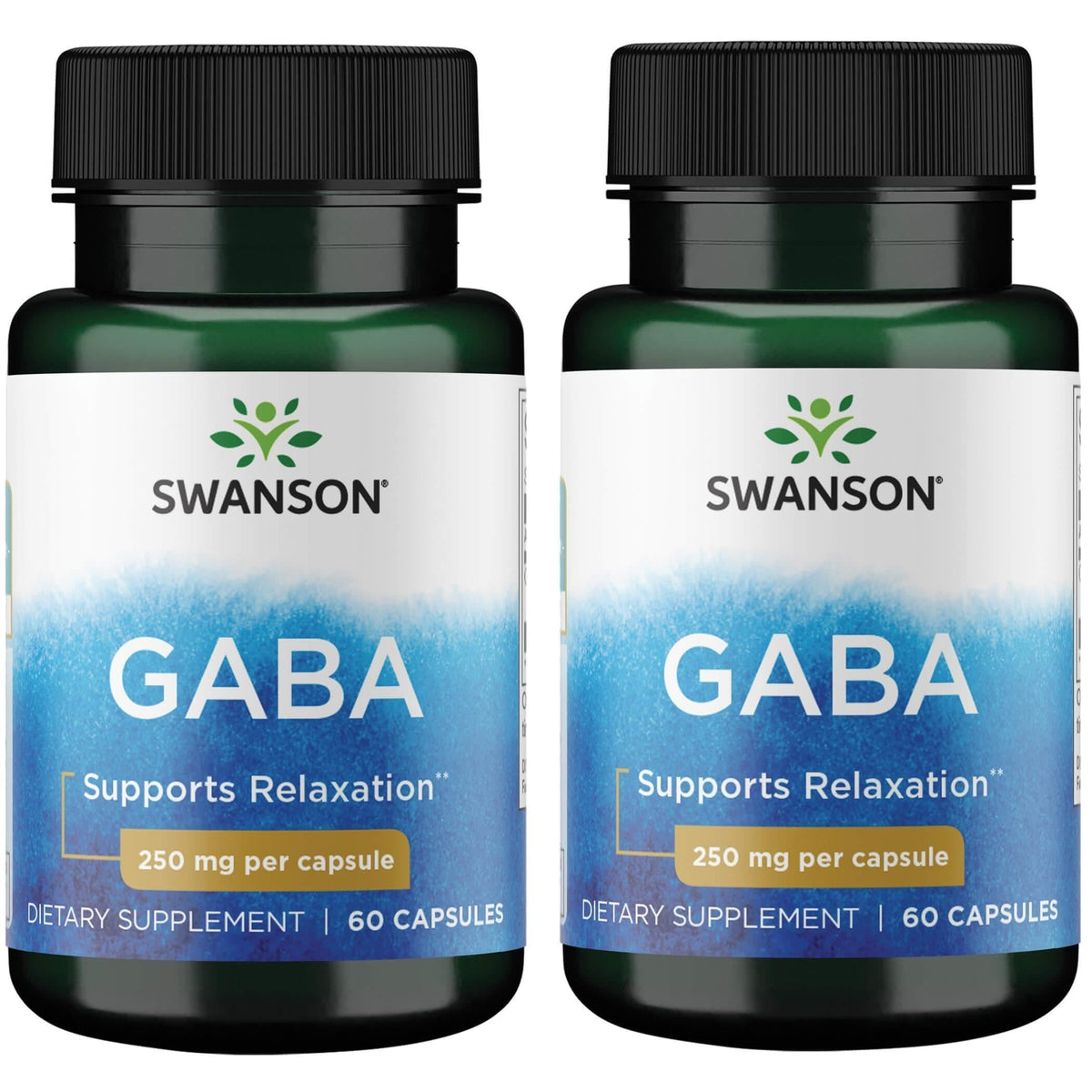 Swanson GABA 250 mg 60 capsules vue de face