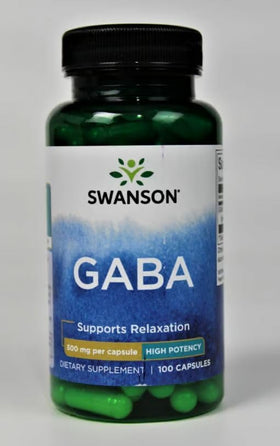 Swanson GABA 500 mg capsule ouverte
