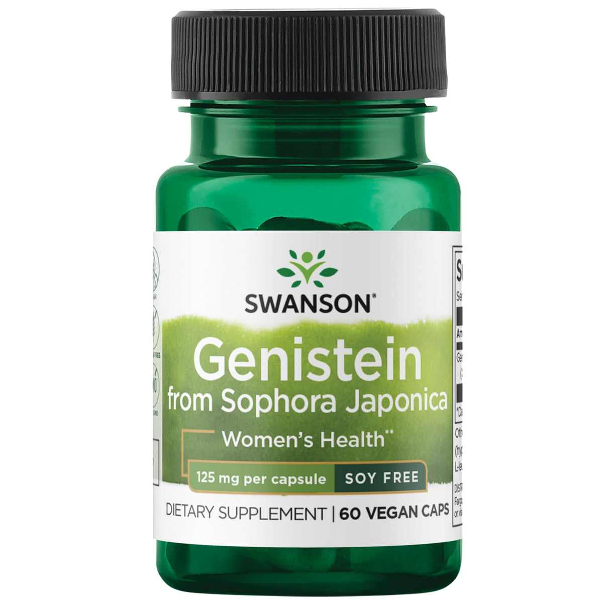 Swanson Genisteine 125 mg 60 capsules végétales vue de face