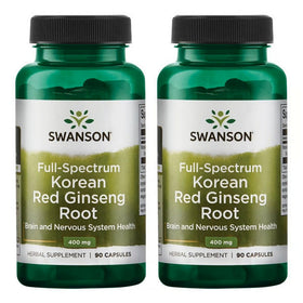 Swanson Ginseng Rouge Coréen 400 mg 90 capsules modèle avant
