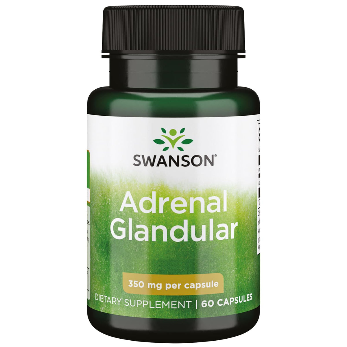 Swanson Glandulaire Surrénal 350 mg Capsules - côté