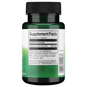 Swanson Glandulaire Surrénal 350 mg Capsules - dos
