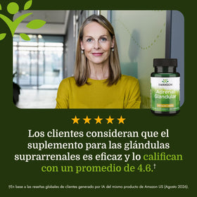 Swanson Glandulaire Surrénal 60 Capsules - en milieu de vie quotidienne