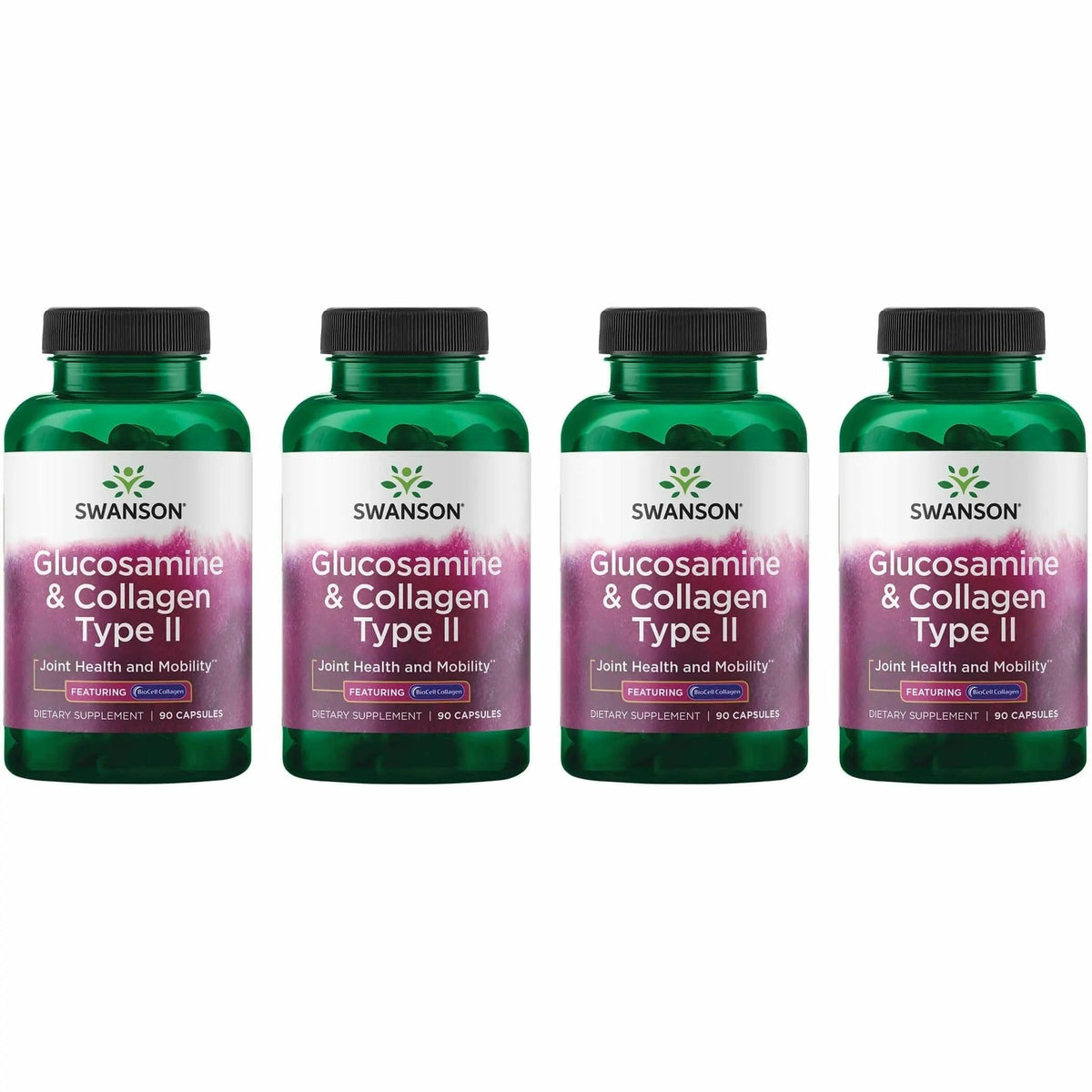 Swanson Glucosamine & BioCell Collagen Type II 90 capsules packaging front view