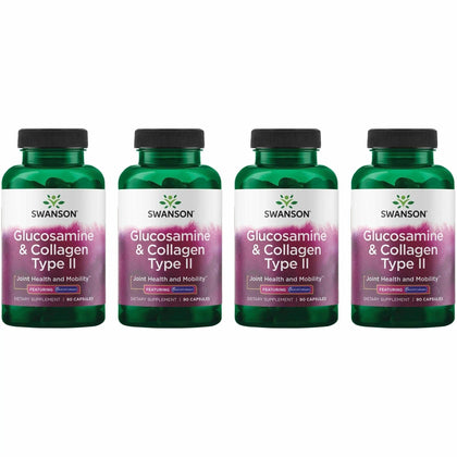 Swanson Glucosamine & BioCell Collagen Type II 90 capsules packaging front view