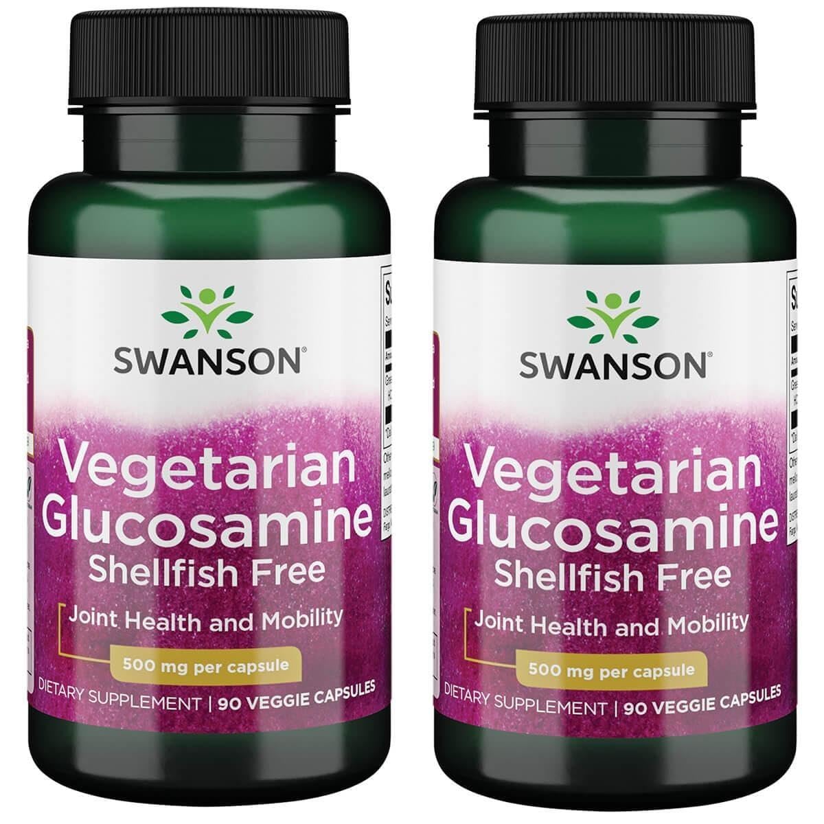 Swanson Glucosamine Végétarien 500 mg capsules végétales vue de face