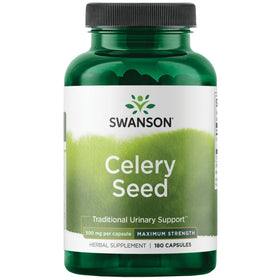 Swanson Graines de Céleri 500 mg capsules avant.