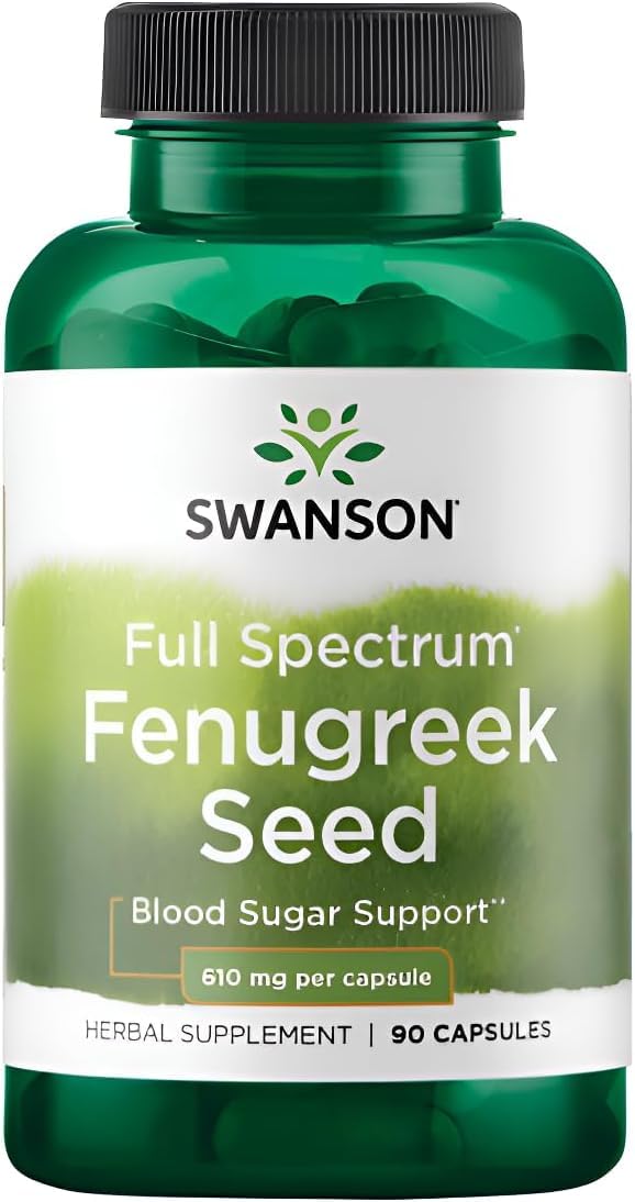 Swanson Graines de Fenugrec 610 mg, 90 capsules vue avant