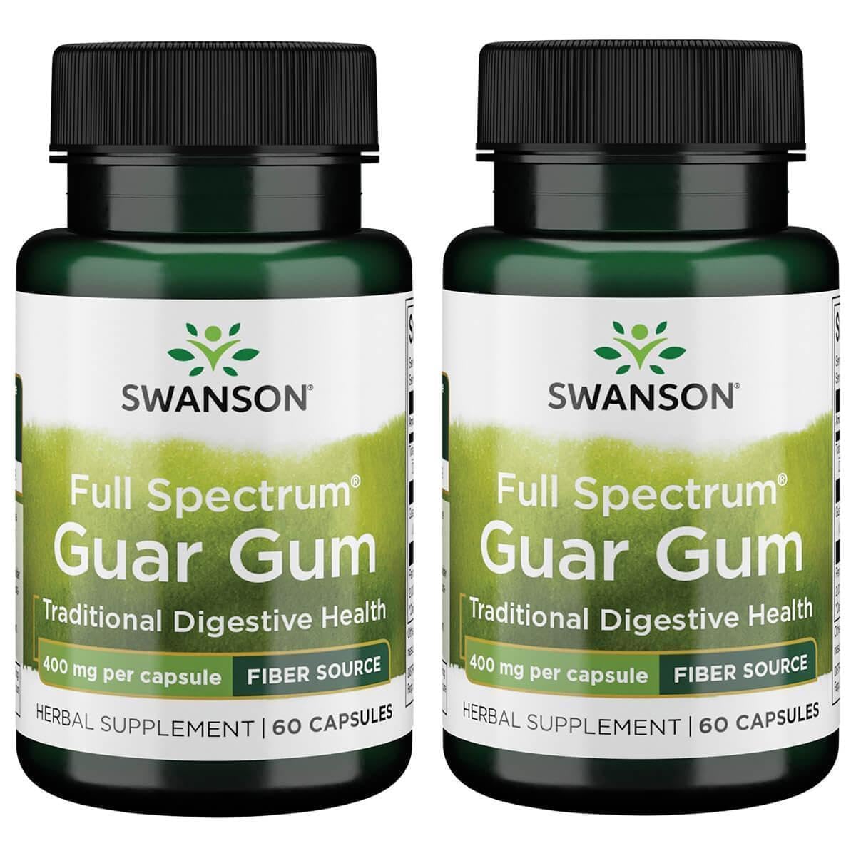 Swanson Guar Gum 400 mg 60 Capsules vue de face