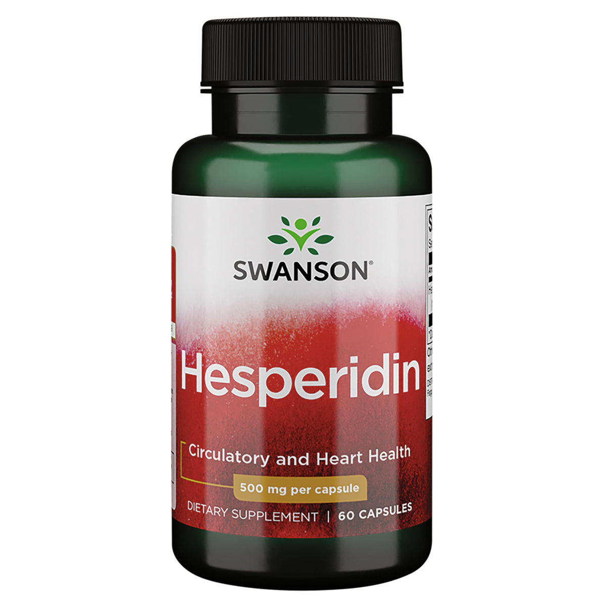 Swanson Hesperidine 60 capsules vue de face avec étiquette