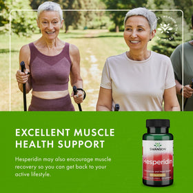 Swanson Hesperidine capsules with citrus fruits background