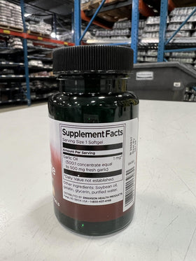 Swanson Huile d'Ail 250 gélules softgels vue de côté