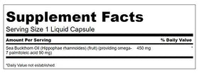 Swanson huile Omega-7 450 mg capsules liquides arrière