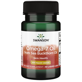 Swanson huile Omega-7 450 mg capsules liquides face