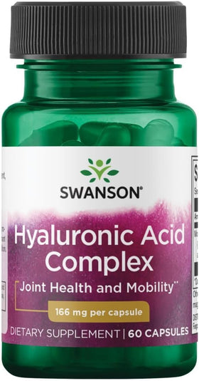 Swanson Hyal-Joint Acide Hyaluronique 166 mg 60 capsules avant