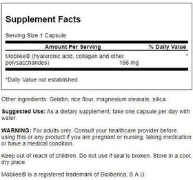 Swanson Hyal-Joint Acide Hyaluronique 166 mg 60 capsules vue arrière