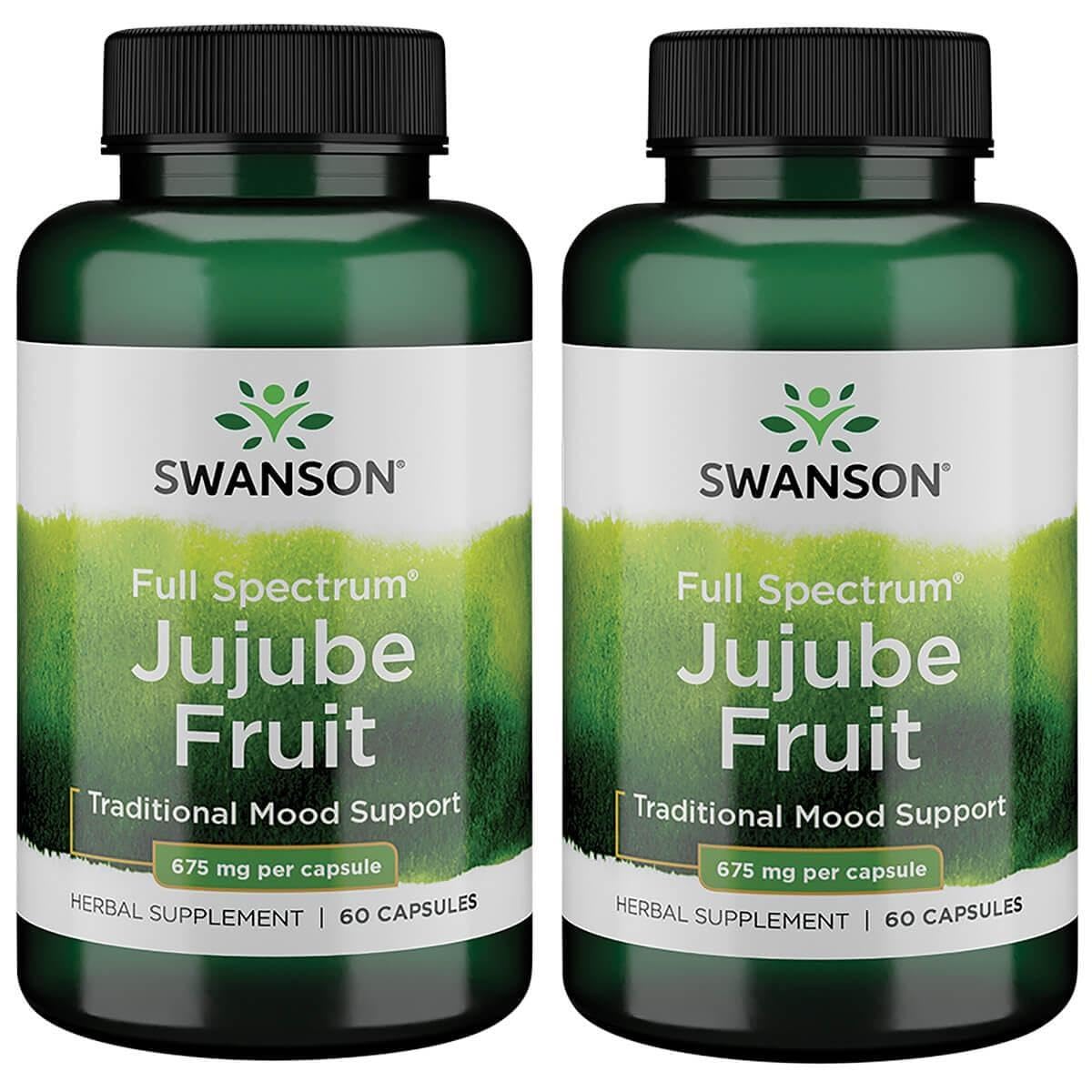 Swanson Jujube 675 mg gélules vue avant avec emballage