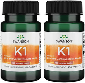 Swanson K-1 100 mcg boîte de 100 comprimés vue de face