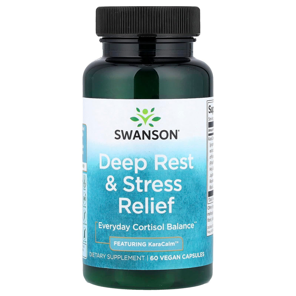 Swanson KaraCalm 500 mg 60 capsules végétales vue de face