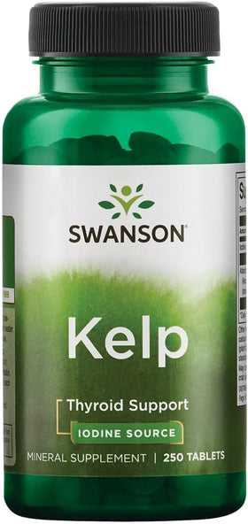 Swanson Kelp 250 comprimés dans leur emballage avant