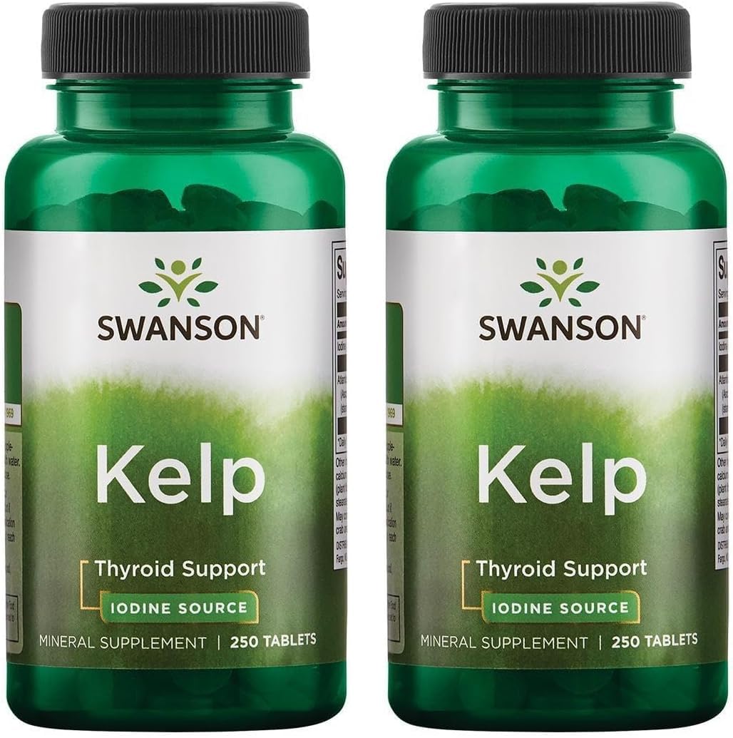 Swanson Kelp 250 Tablettes vue de face avec emballage